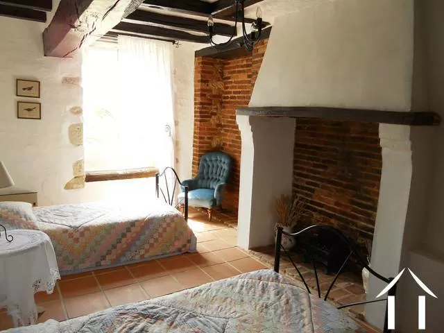 Bedroom 2 in the gîte. 