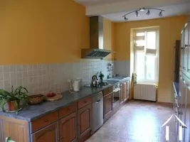 Shows the dmodern fitted kitchen. All the NEF appliances are built in and stay with the property