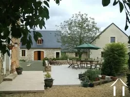 There is a large collection of stone outbuildings that includes: a garage and workshop, one gîte and an apartment to finish. The 2 bedroom gîte offers 80m2 of luxury space. This holiday rental property is already generating income and there is the possibility of converting another building to a similar property and placing a large apartment above the workshop and garage. All these outbuildings are in excellent condition with new ardoise roofs - therefore conversion costs should be greatly reduced.