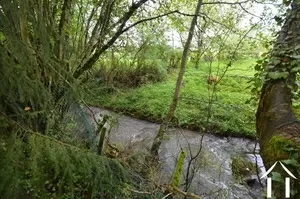 kleiner Fluss am Ende des Gartens