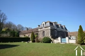 Manor house as seen from its private and enclosed garden
