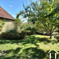 Enclosed garden with fruit trees