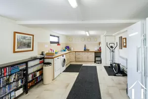 laundry area in basement