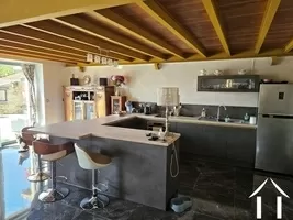 This spacious kitchen is perfect for cooking and entertaining. 