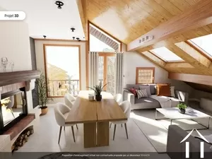 2 schlafzimmer wohnung - in der nähe der skilifte meribel Ref # C3762 