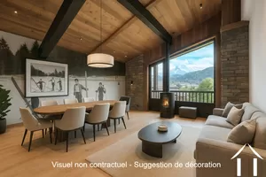 Renovierte 2-Zimmer-Wohnung mit Blick auf den Mont-Blanc in Ormaret Ref # C6548 