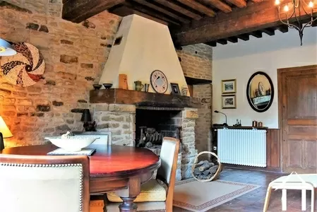 living room with fireplace