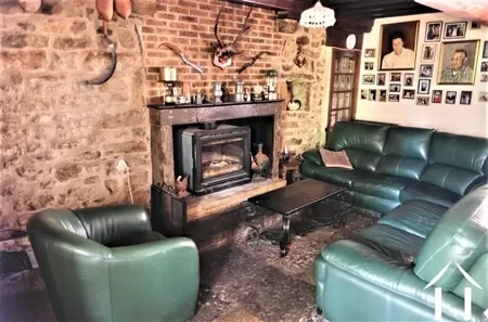 Das Wohnzimmer, Kamin mit Holzeinsatz