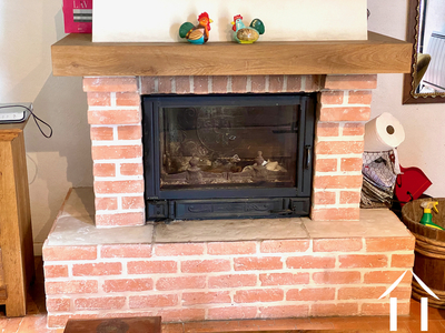 Cheminée avec insert bois