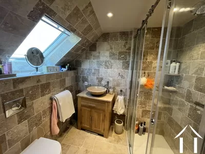 shower and toilet on first floor
