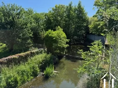 Blick auf den Fluss vom abgetrennten Garten