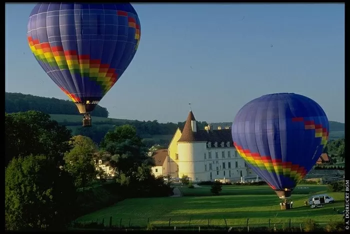 Château in Chailly and its golf course